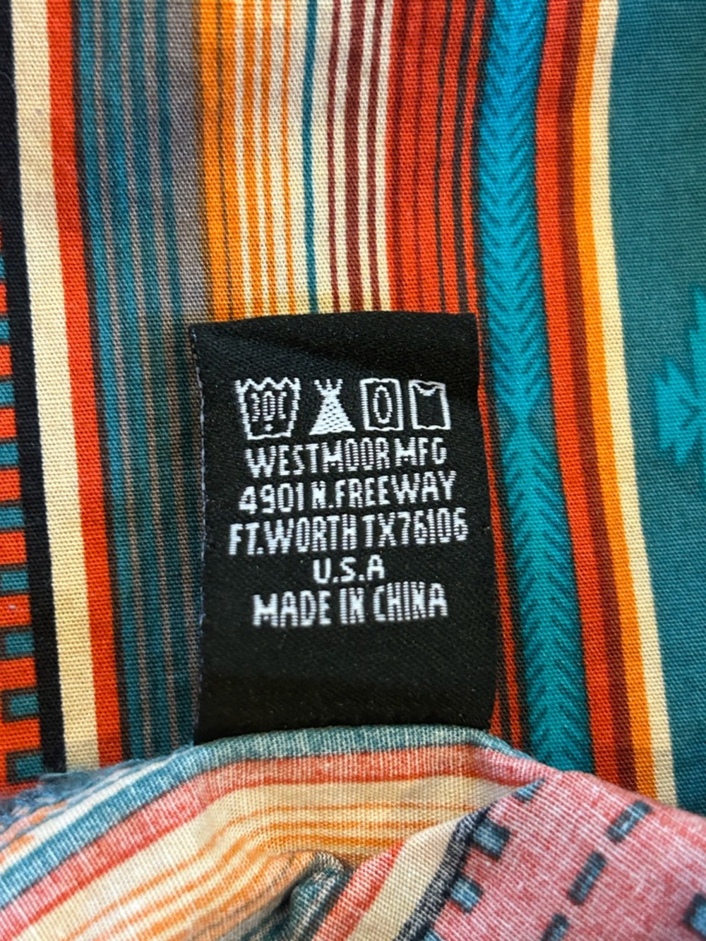 Rock & Roll Denim Southwestern Stripe Western Shirt Stretch Cotton - Picture 9 of 9